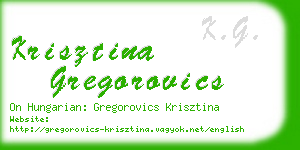 krisztina gregorovics business card